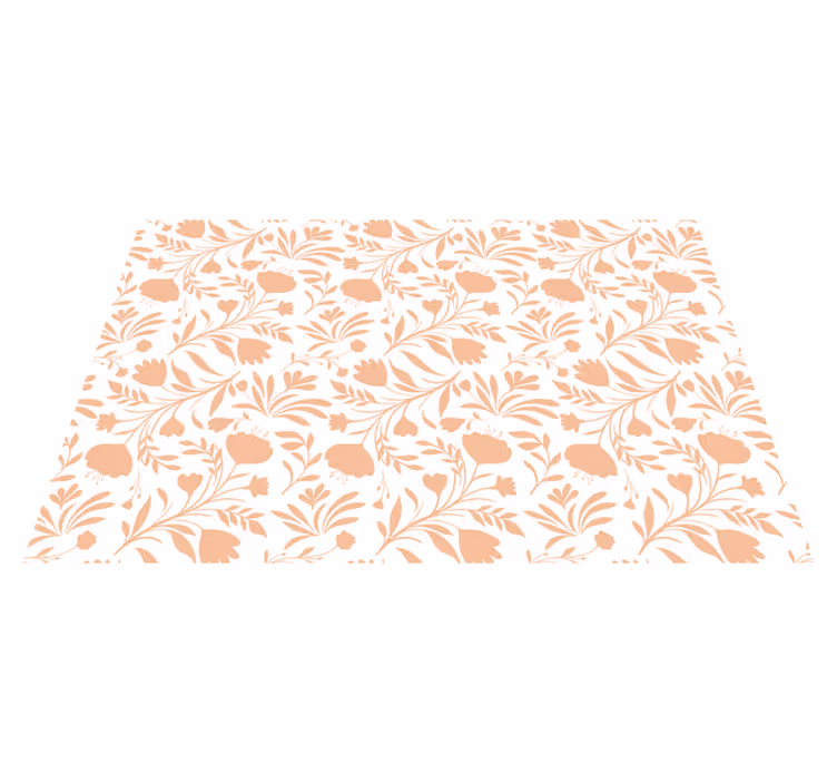 Floral patterned design vinyl rug - TenStickers