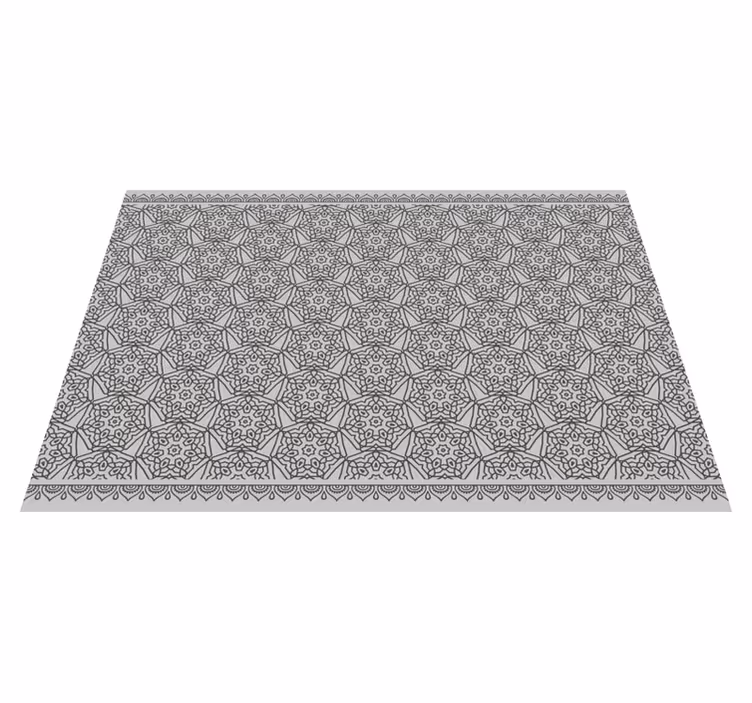 Mandala symmetry mandala vinyl rug - TenStickers