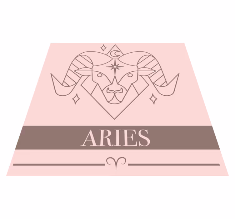Aries zodiac symbol vinyl floor mat - TenStickers