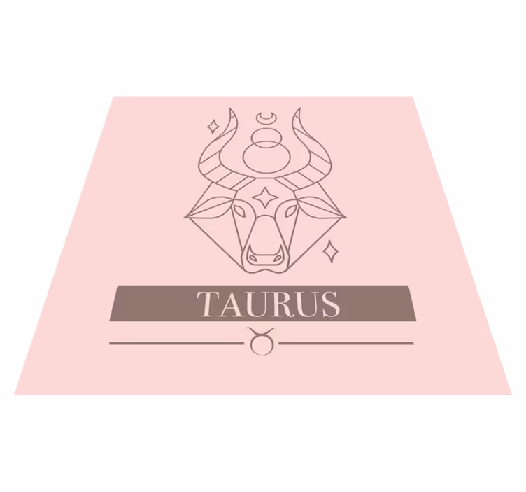 Taurus zodiac sign texture vinyl rug - TenStickers