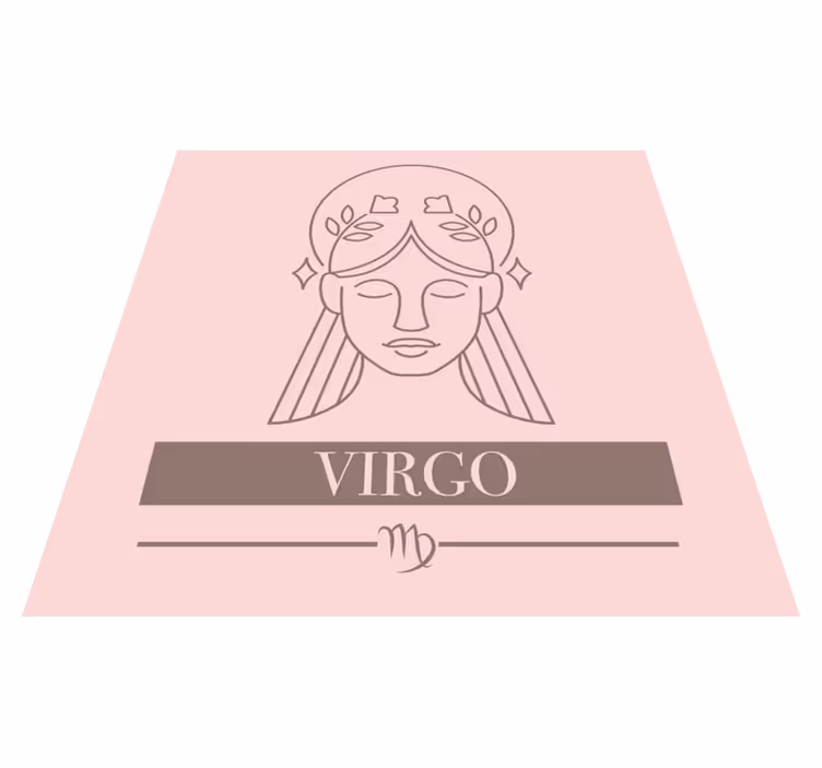 Virgo zodiac symbol custom vinyl floor mat - TenStickers