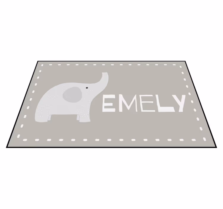 Customizable elephant customised vinyl rug - TenStickers