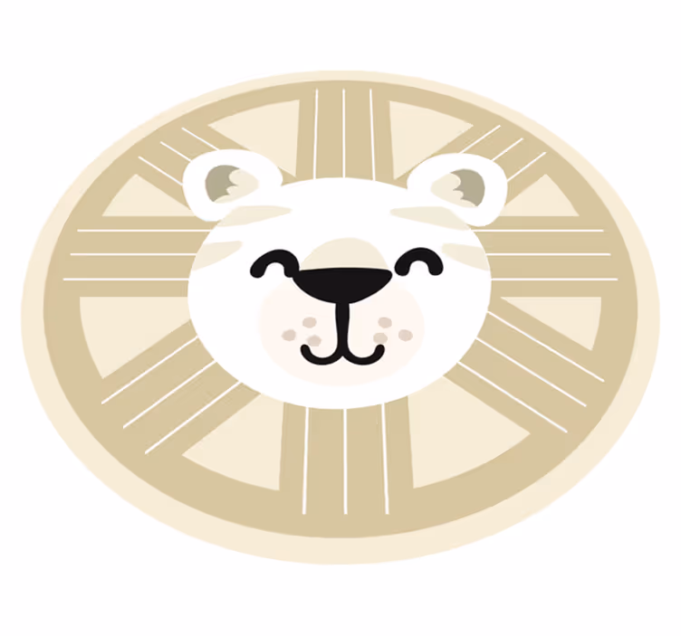 Smiling Lion Graphic nursery vinyl rugs - TenStickers