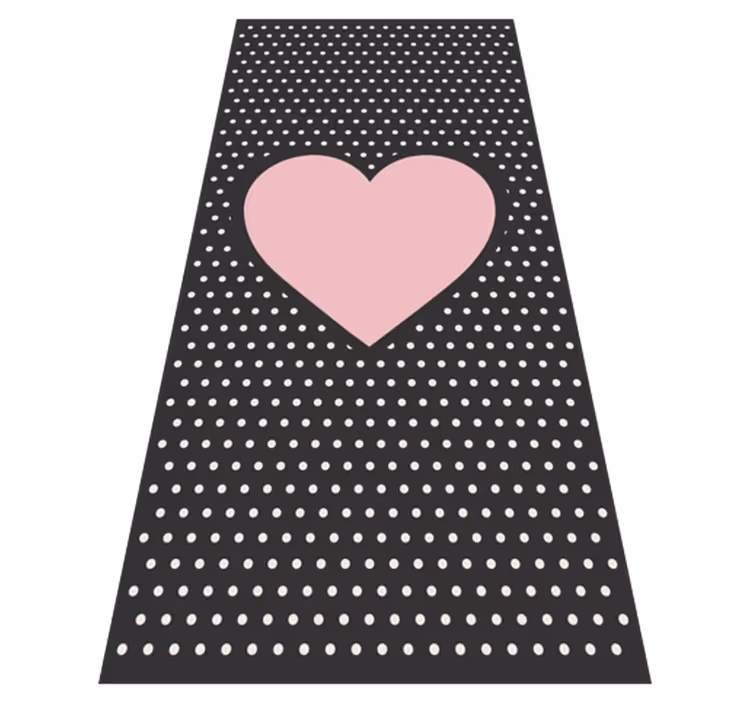 Polka heart kids vinyl rug - TenStickers
