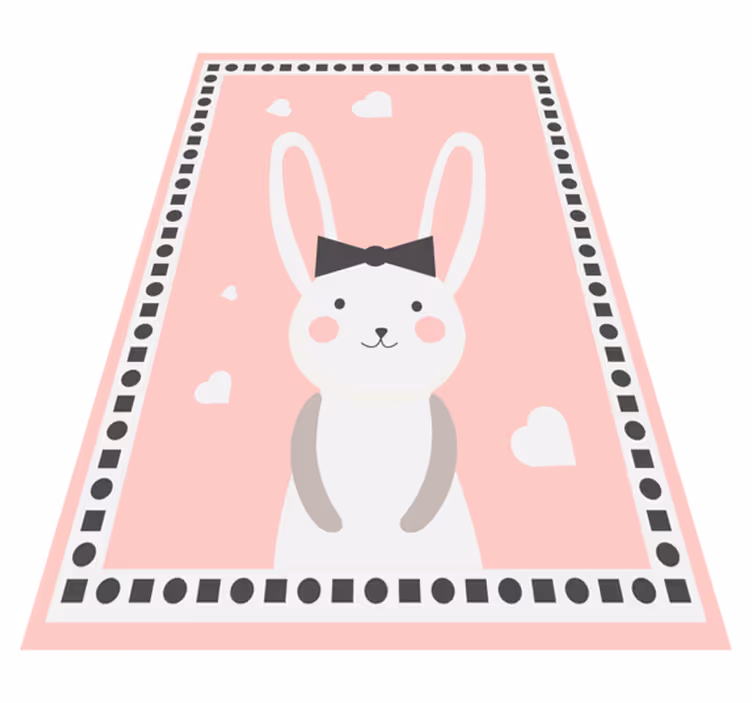 Bunny decor nursery vinyl rug - TenStickers