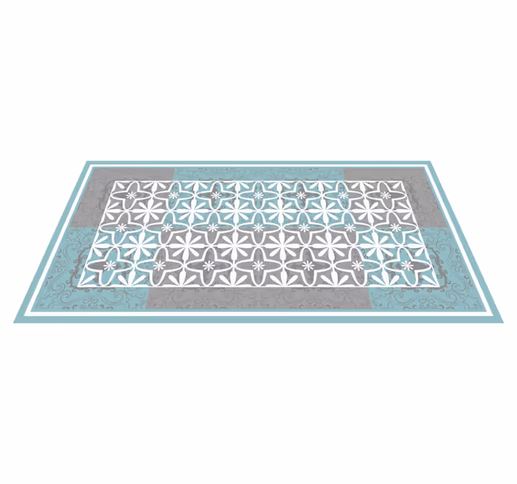 Elegant geometric design vinyl rug - TenStickers