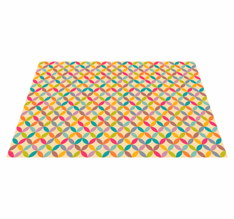 Colourful geometric vinyl rug - TenStickers