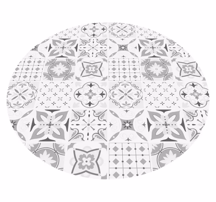 Gray "Beatrice" tile carpet - TenStickers