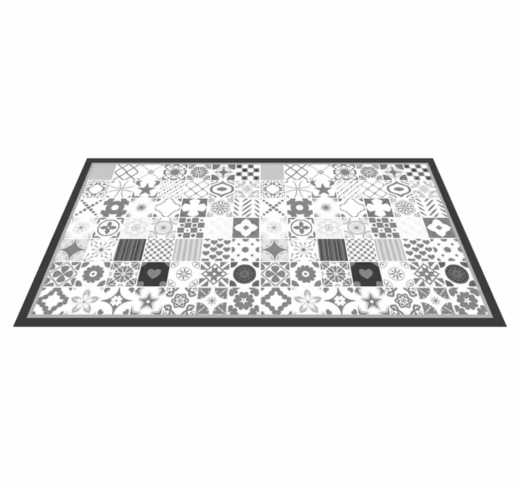 Patchwork Tile Composition tile vinyl rug - TenStickers
