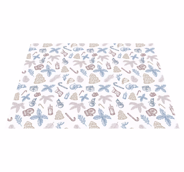 Whimsical pattern Christmas vinyl rug - TenStickers