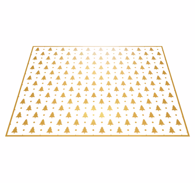 Festive Tree Pattern Christmas vinyl rug - TenStickers