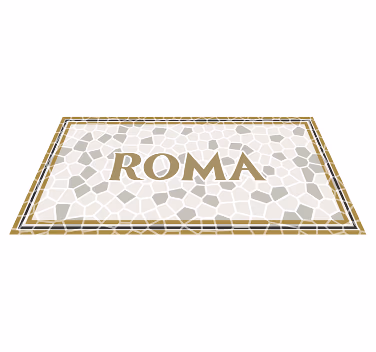 Personalized Roma custom vinyl rug - TenStickers