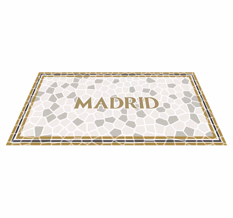 Madrid Geometric Pattern custom vinyl rug - TenStickers