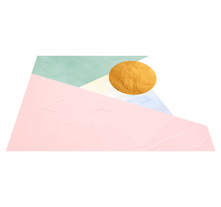 Geometric Pastel Shapes geometric vinyl rug - TenStickers