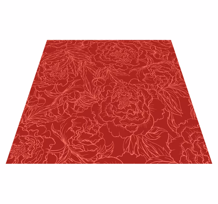 Hollywood-regency rose design modern rug - TenStickers