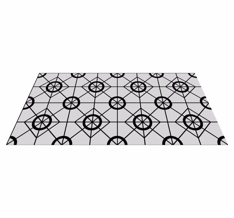 Geometric vinyl rug with stylish pattern design - TenStickers