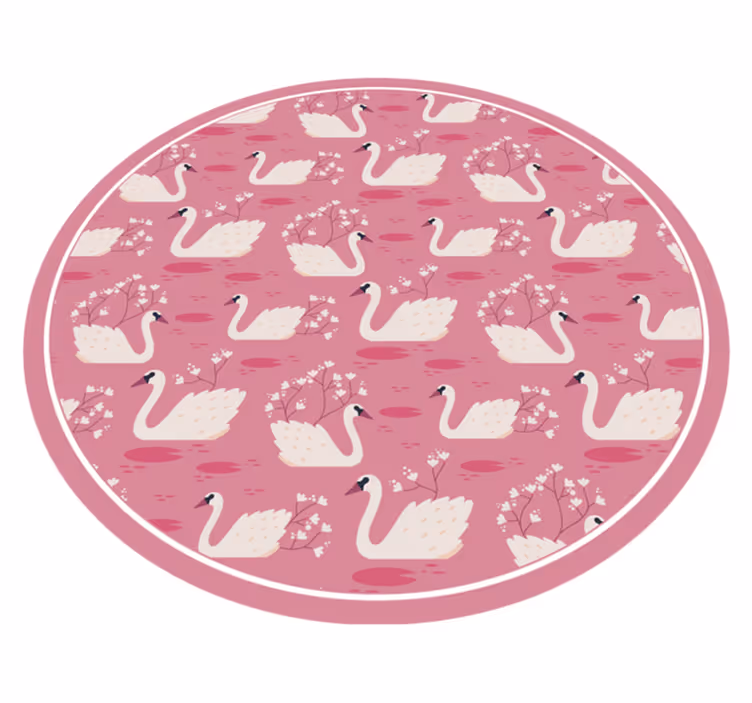 Swan lake serenity nursery vinyl rug - TenStickers