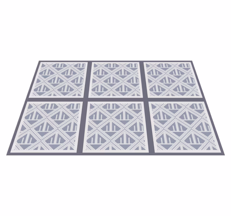 Geometric vinyl rug in geometric pattern array - TenStickers