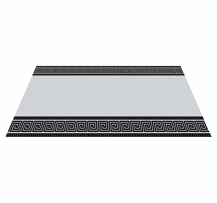Greek Fret Border geometric vinyl rug - TenStickers
