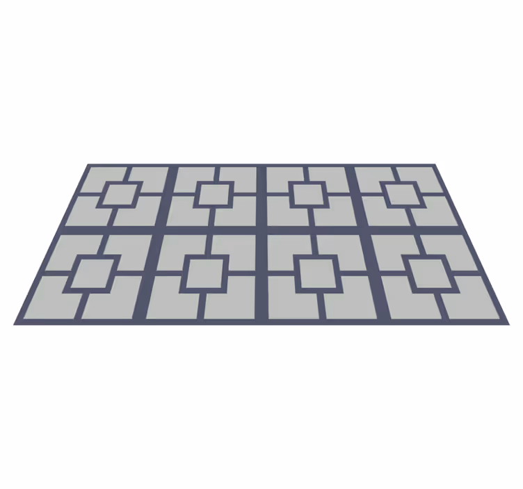 Geometric vinyl rug in geometric square pattern - TenStickers