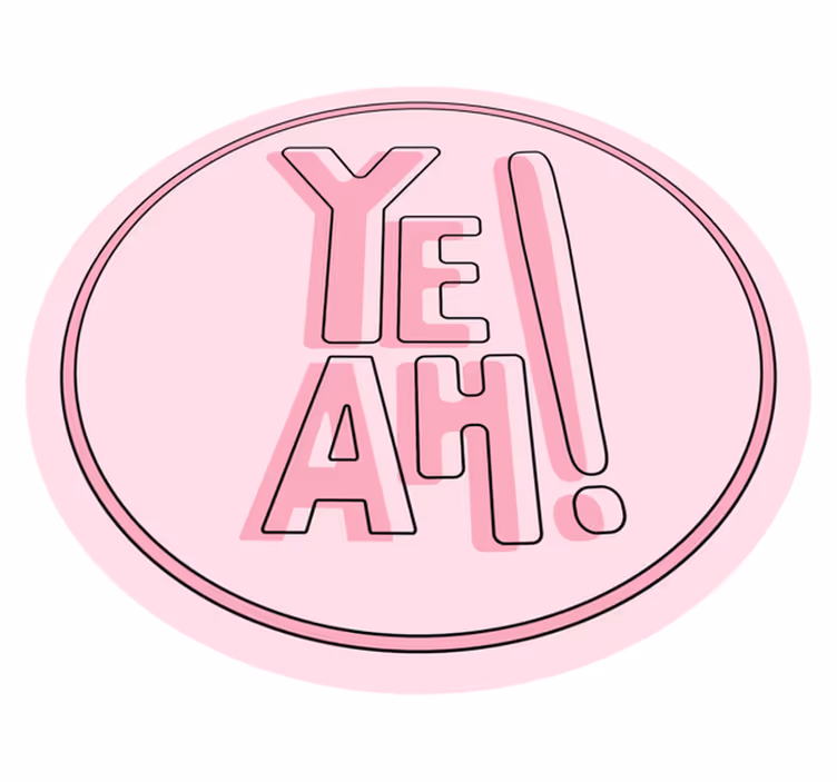 Expressive Text Motif custom vinyl rug - TenStickers