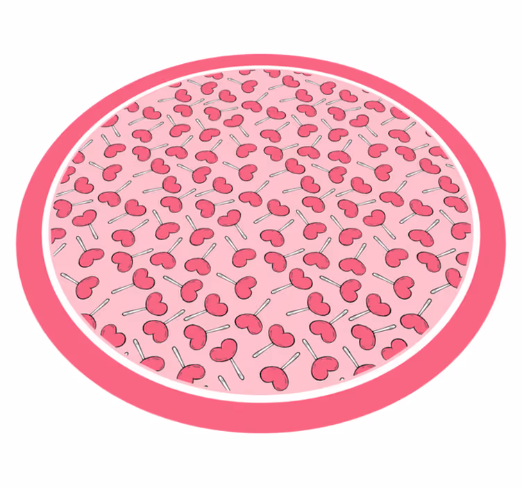 Cherry delight round nursery vinyl rug - TenStickers