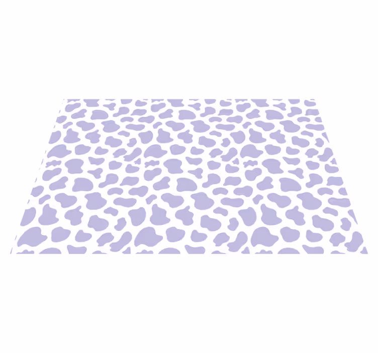 Purple cow print animal print vinyl rug - TenStickers