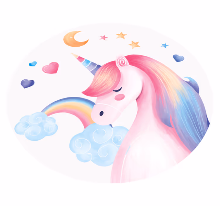 Unicorn Fantasy kids vinyl rug - TenStickers