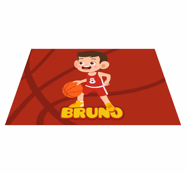 Basketball Character custom vinyl rug - TenStickers