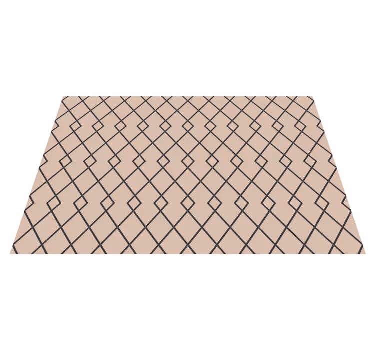 Graceful Diamond Motif geometric vinyl rug - TenStickers