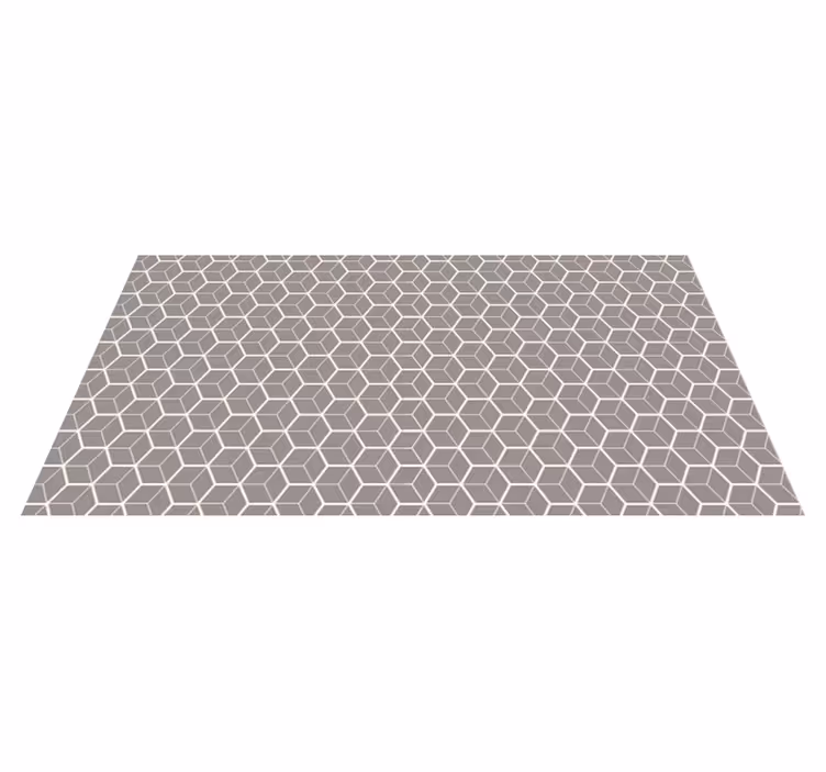 Gray and white hexagon pattern geometric rugs - TenStickers