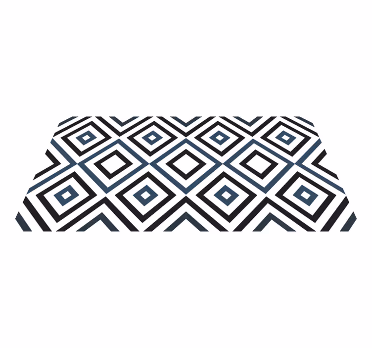 Diamond Contrast geometric vinyl rug - TenStickers