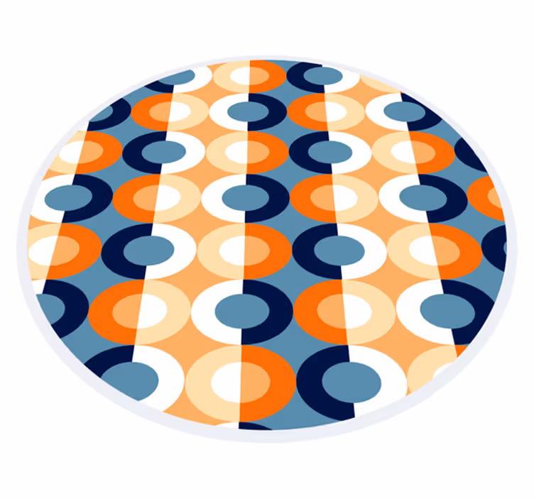 Circular Geometrics geometric vinyl rug - TenStickers