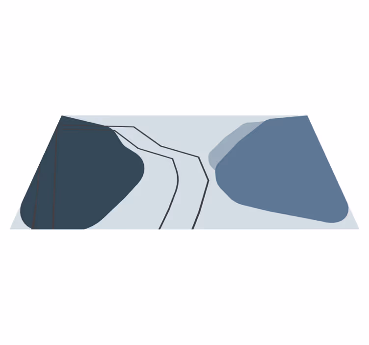 Abstract Contour Lines geometric vinyl rug - TenStickers