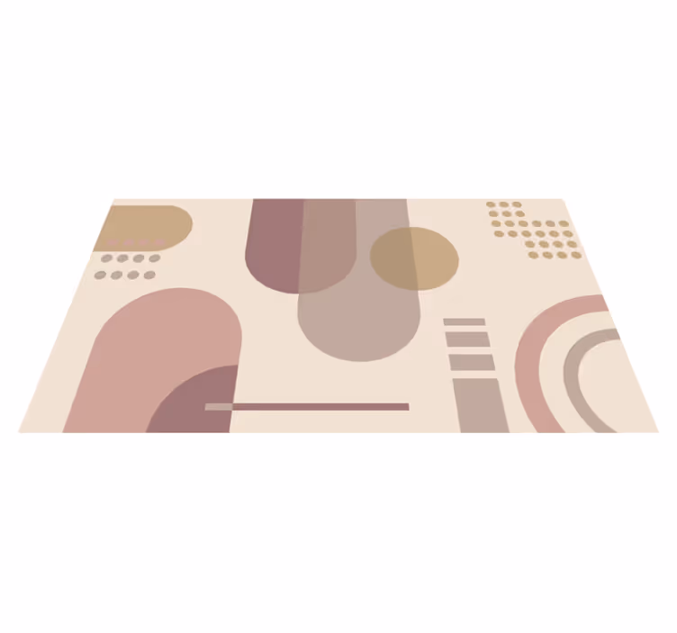 Geometric vinyl rug in harmony of shapes - TenStickers