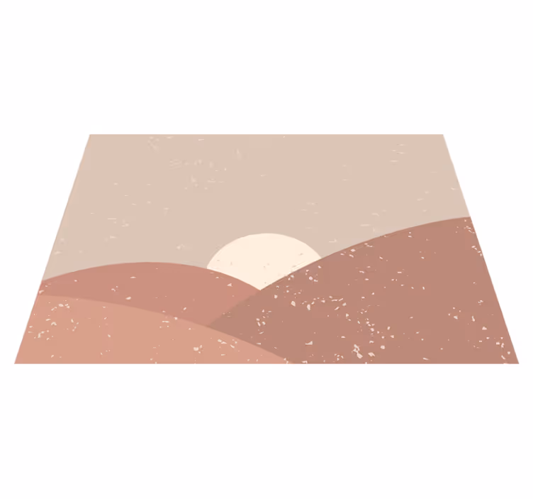 Abstract Landscape minimal vinyl rug - TenStickers