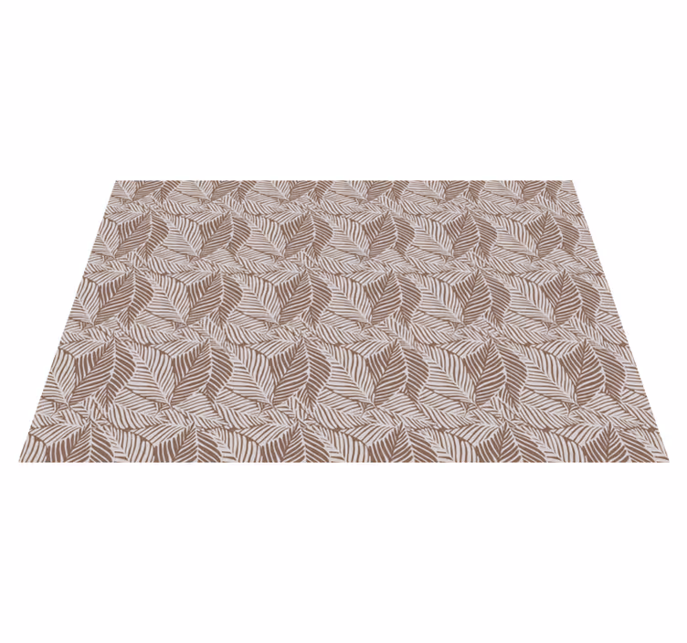 Leaf Patterned Surface floral vinyl rug - TenStickers