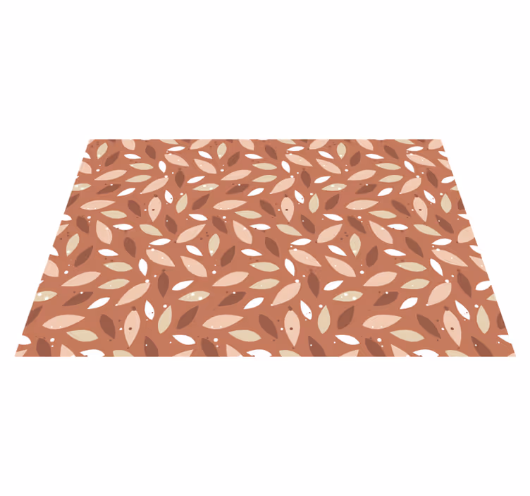 Leafy Pattern floral vinyl rug - TenStickers