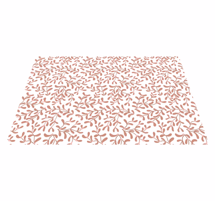 Elegant Leaf Concept floral vinyl rug - TenStickers