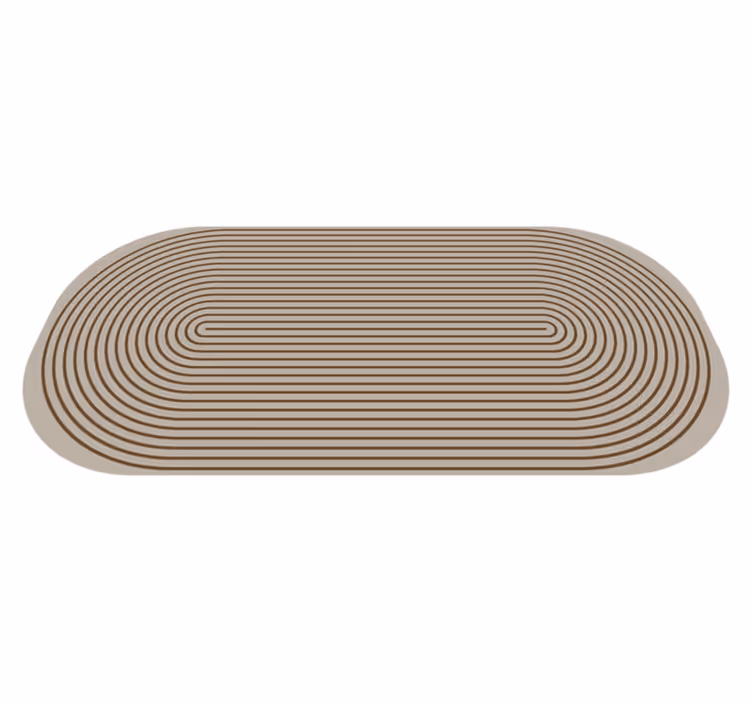 Beige spiral circle pattern minimal rug - TenStickers