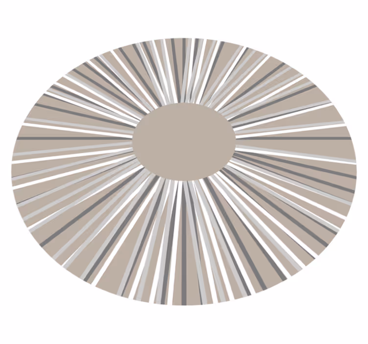 Geometric vinyl rug geometric burst circular pattern - TenStickers