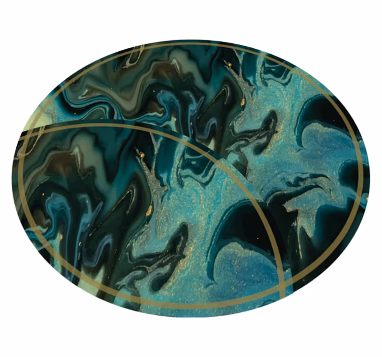 NoAbstract green design nordic rug - TenStickers