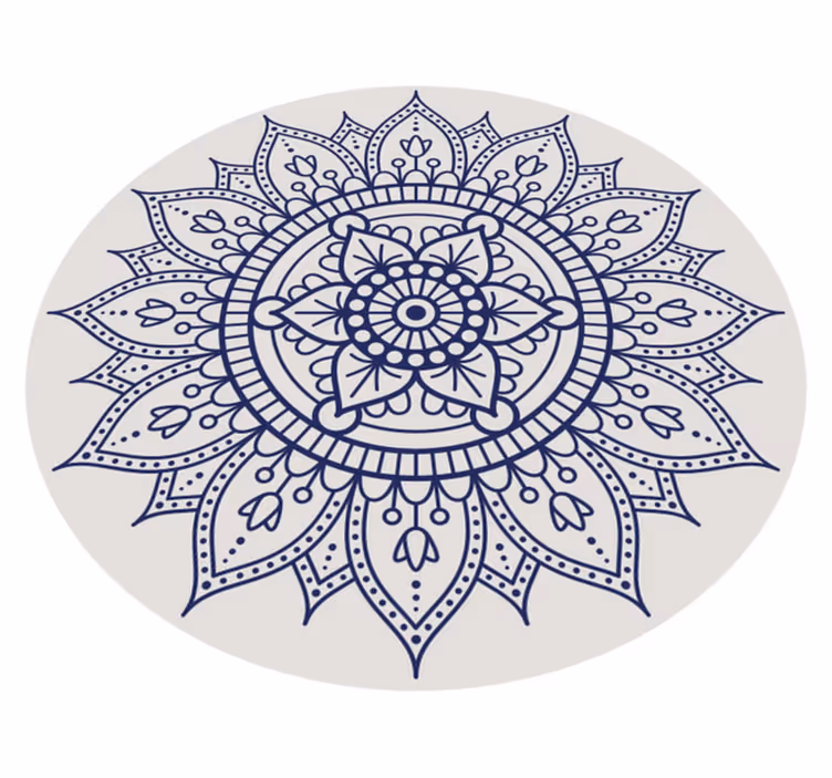 Circular Mandala Floor Decor living room vinyl rug - TenStickers