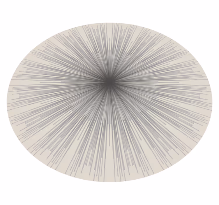 Geometric Burst Circular Design minimal vinyl rug - TenStickers