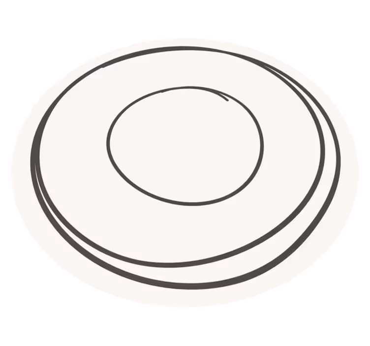 Concentric Circles minimal vinyl rug - TenStickers