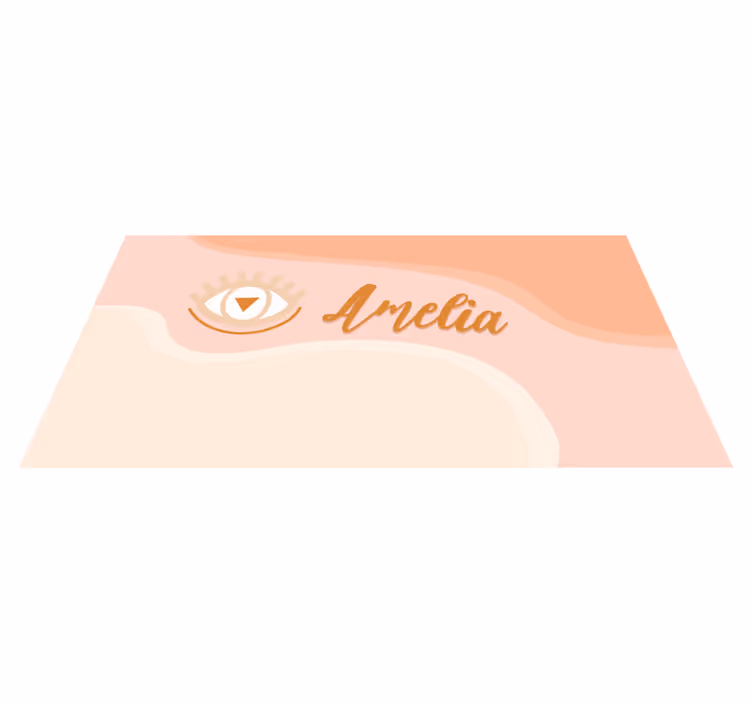 Personalized Eye Name Creation custom vinyl rug - TenStickers