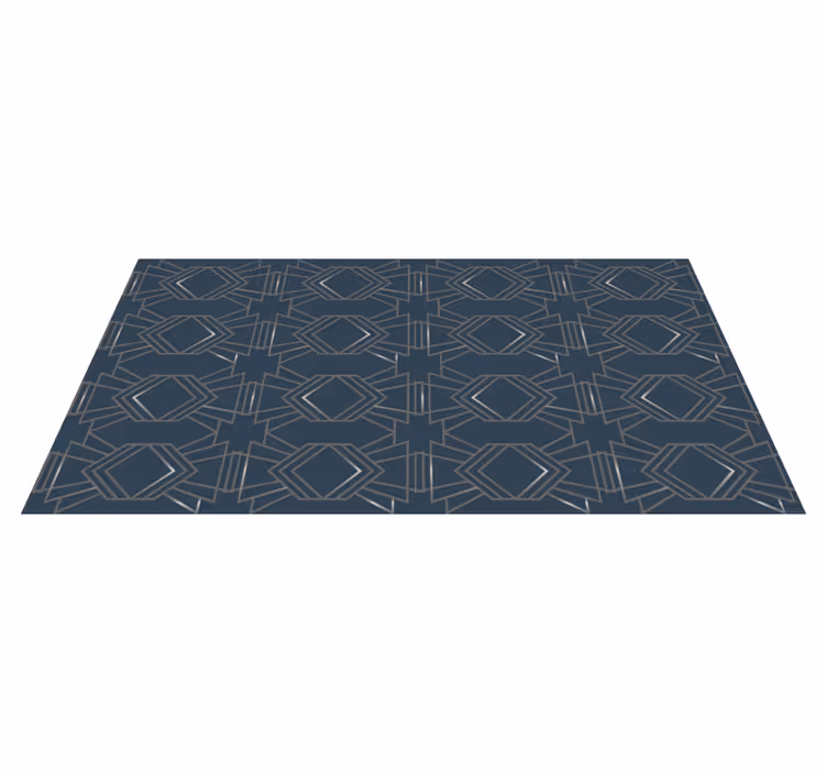 Geometric vinyl rug geometric patterned floor mat - TenStickers