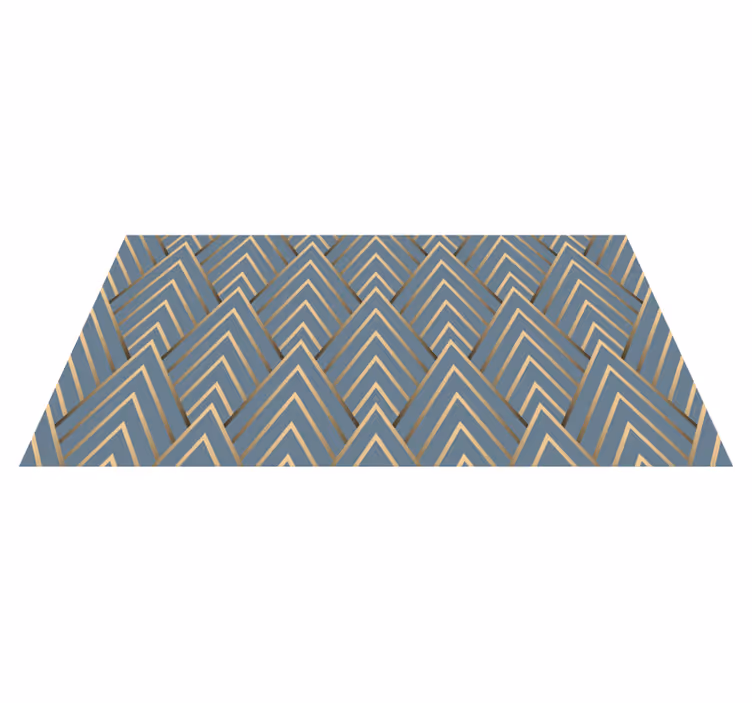 Geometric vinyl rug in chevron design - TenStickers