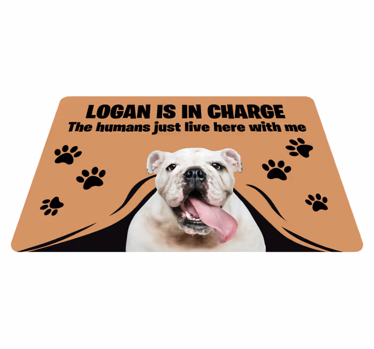 Custom photo pet entrance vinyl rug - TenStickers
