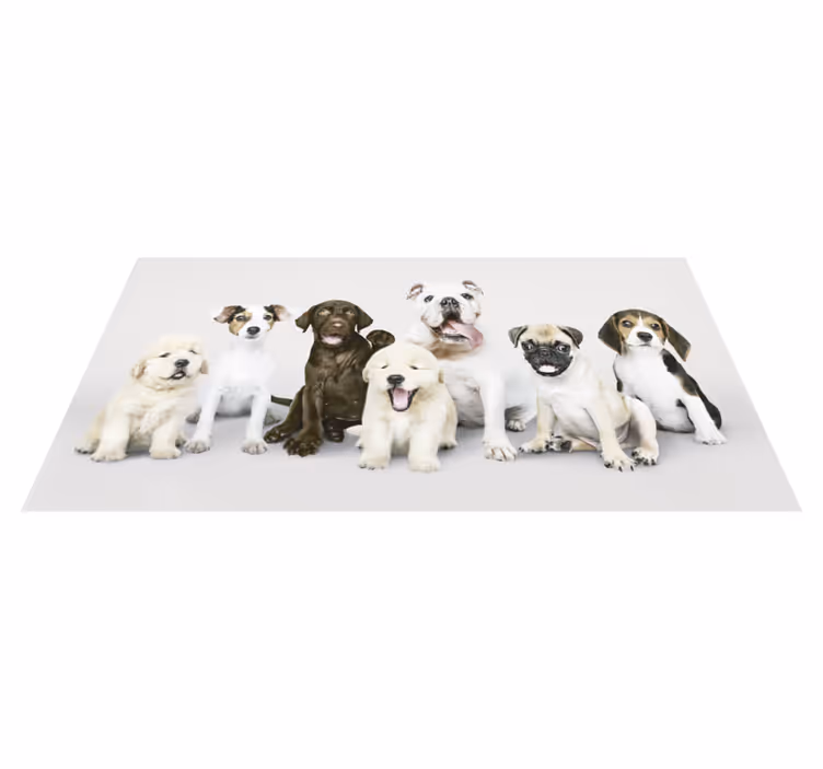 Photography dog puppies animal mat - TenStickers